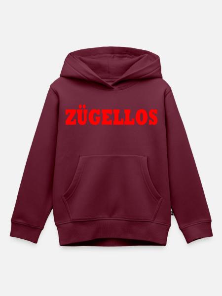 zügellos - Kinder Premium Organic Hoodie - Burgunderrot
