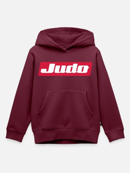 Judo - Kinder Premium Organic Hoodie - Burgunderrot