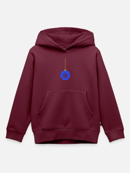 Weihnachtskugel deko - Kinder Premium Organic Hoodie - Burgunderrot
