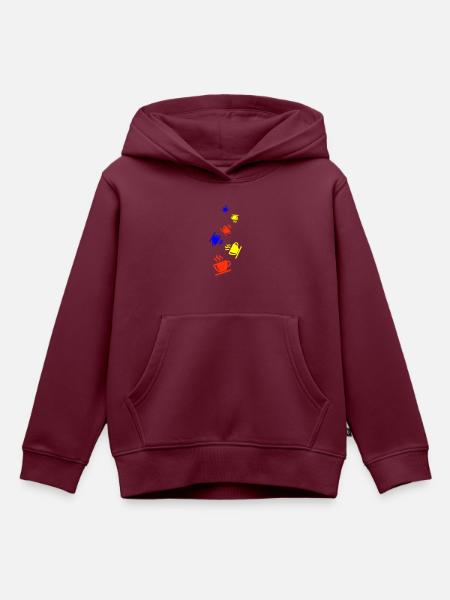 Kaffeetasse - Kinder Premium Organic Hoodie - Burgunderrot