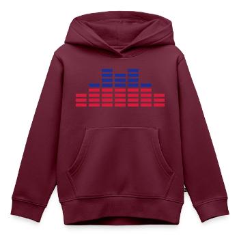 Audio Sound Equalizer Musik DJ - Kinder Premium Organic Hoodie - Burgunderrot - Vorne - AI Model Kid Female (0cm)