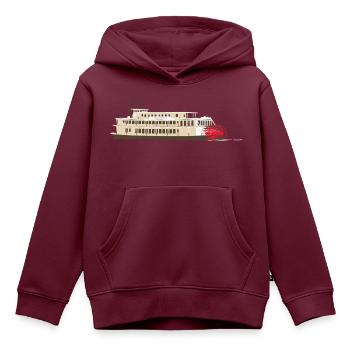 Mississippi-Dampfer - Kinder Premium Organic Hoodie - Burgunderrot - Vorne - AI Model Kid Female (0cm)