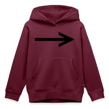 Pfeil - Kinder Premium Organic Hoodie - Burgunderrot - Vorne - AI Model Kid Female (0cm)