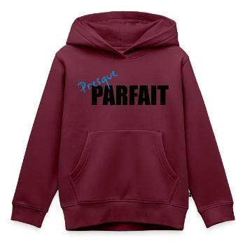 perfekte - Kinder Premium Organic Hoodie - Burgunderrot - Vorne - AI Model Kid Female (0cm)