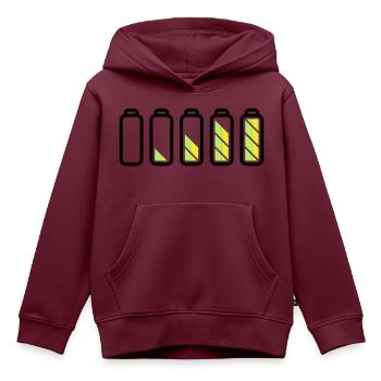 battery_loading - Kinder Premium Organic Hoodie - Burgunderrot - Vorne - AI Model Kid Female (0cm)