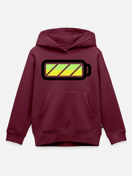 battery - Kinder Premium Organic Hoodie - Burgunderrot