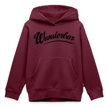wunderbar - Kinder Premium Organic Hoodie - Burgunderrot - Vorne - AI Model Kid Female (0cm)