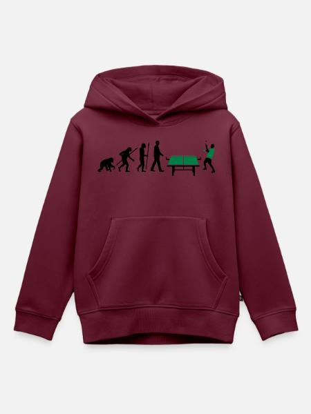 evolution_table_tennis_072012_a_2c - Kinder Premium Organic Hoodie - Burgunderrot