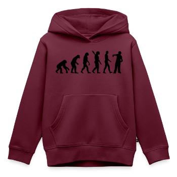 Rapper - Kinder Premium Organic Hoodie - Burgunderrot - Vorne - AI Model Kid Female (0cm)
