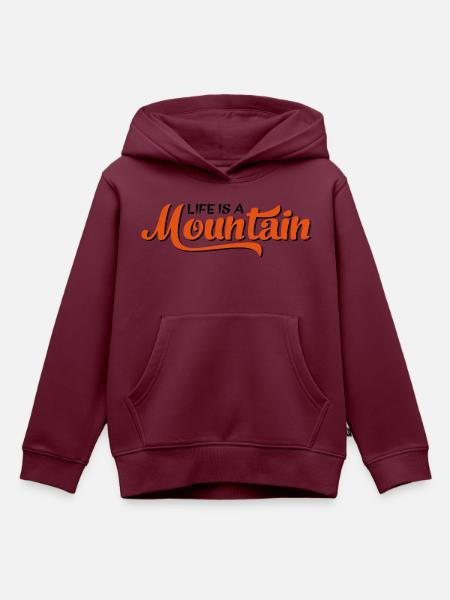 Berge - Kinder Premium Organic Hoodie - Burgunderrot