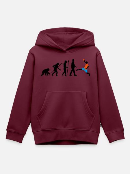 evolution_handball_102012_a_3c - Kinder Premium Organic Hoodie - Burgunderrot