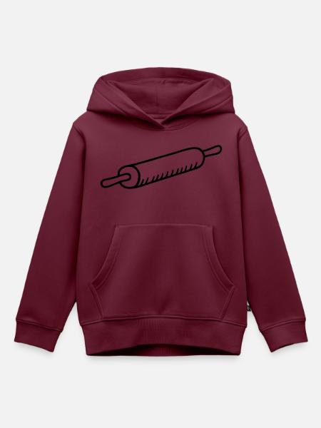 Nudelholz - Nudelrolle - Kinder Premium Organic Hoodie - Burgunderrot