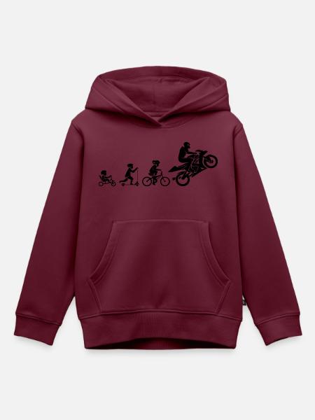 Motorrad - Kinder Premium Organic Hoodie - Burgunderrot
