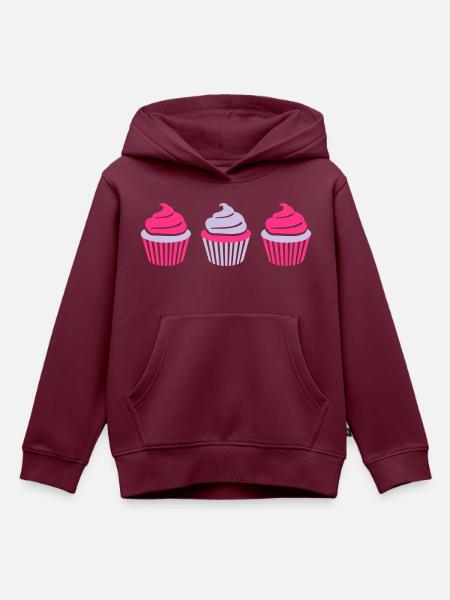 Cupcake - Kinder Premium Organic Hoodie - Burgunderrot