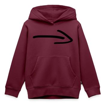 pfeil - Kinder Premium Organic Hoodie - Burgunderrot - Vorne - AI Model Kid Female (0cm)
