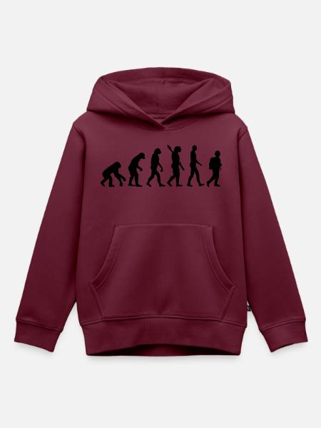 Schule - Kinder Premium Organic Hoodie - Burgunderrot