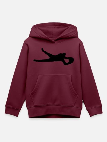 torwart - Kinder Premium Organic Hoodie - Burgunderrot