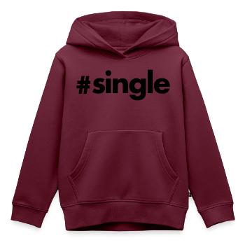Single - Kinder Premium Organic Hoodie - Burgunderrot - Vorne - AI Model Kid Female (0cm)