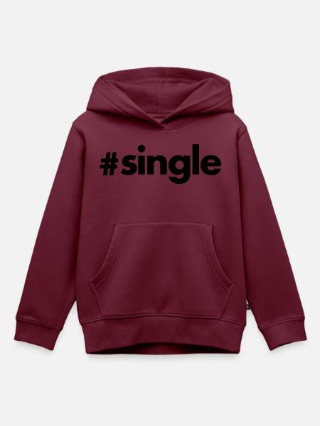Single - Kinder Premium Organic Hoodie - Burgunderrot