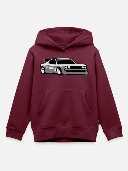 Rennauto Tuning Car - Kinder Premium Organic Hoodie - Burgunderrot
