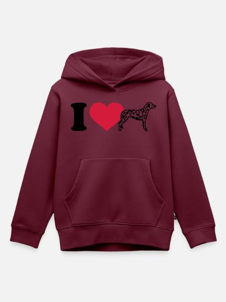 Dalmatiner - Kinder Premium Organic Hoodie - Burgunderrot
