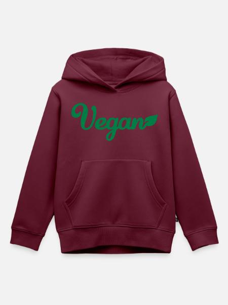 Vegan - Kinder Premium Organic Hoodie - Burgunderrot