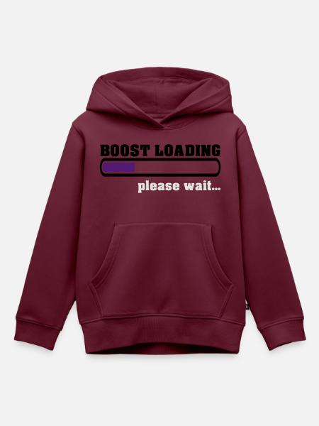 Boost Loading Please Wait - Kinder Premium Organic Hoodie - Burgunderrot