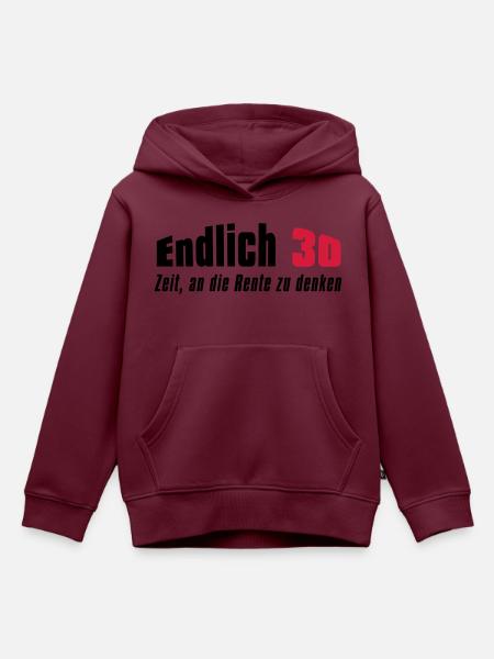 Endlich 30 - Kinder Premium Organic Hoodie - Burgunderrot