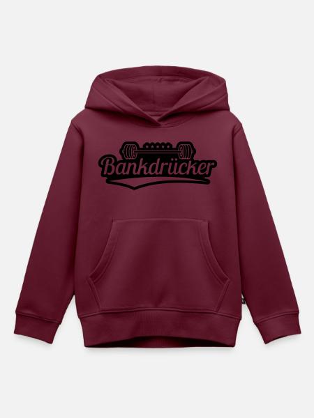 bankdruecker_gu1 - Kinder Premium Organic Hoodie - Burgunderrot