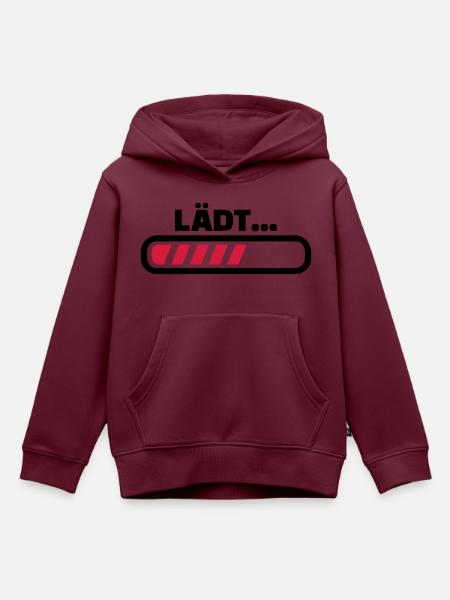 Loading lädt - Kinder Premium Organic Hoodie - Burgunderrot