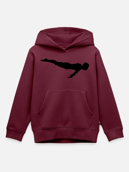 Turnen, Turner - Kinder Premium Organic Hoodie - Burgunderrot