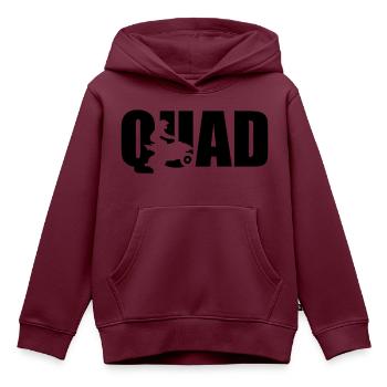 Quad - Kinder Premium Organic Hoodie - Burgunderrot - Vorne - AI Model Kid Female (0cm)