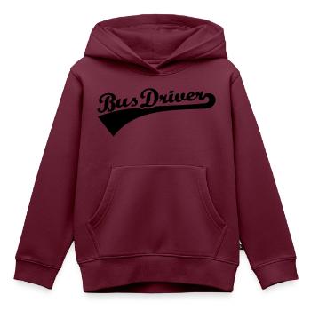 Busfahrer - Kinder Premium Organic Hoodie - Burgunderrot - Vorne - AI Model Kid Female (0cm)
