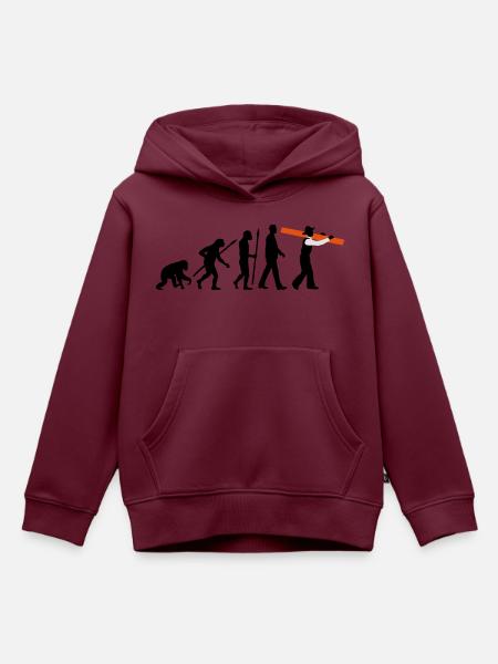 evolution_zimmermann_09_2016_b_3c - Kinder Premium Organic Hoodie - Burgunderrot