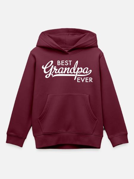 Best Grandpa ever - Kinder Premium Organic Hoodie - Burgunderrot