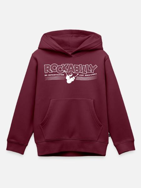 Rockabilly - Kinder Premium Organic Hoodie - Burgunderrot
