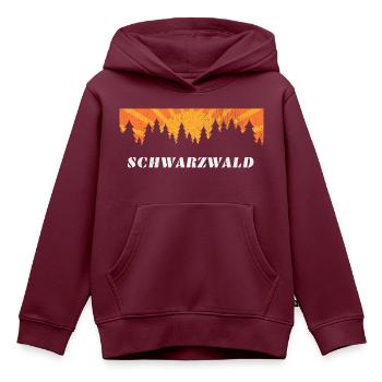 schwarzwald - Kinder Premium Organic Hoodie - Burgunderrot - Vorne - AI Model Kid Female (0cm)