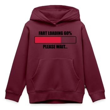 Haustier in Bearbeitung, warte ... - Kinder Premium Organic Hoodie - Burgunderrot - Vorne - AI Model Kid Female (0cm)