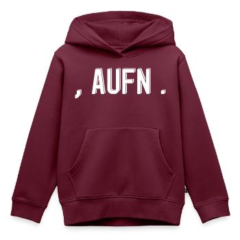 komma aufn punkt Spruch Schrift - Kinder Premium Organic Hoodie - Burgunderrot - Vorne - AI Model Kid Female (0cm)