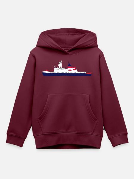 Rv Polarstern - Kinder Premium Organic Hoodie - Burgunderrot