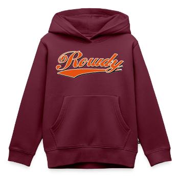 rowdy dieb bandit Aufkleber Motorrad biker custom - Kinder Premium Organic Hoodie - Burgunderrot - Vorne - AI Model Kid Female (0cm)