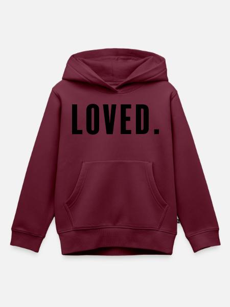 Loved. - Kinder Premium Organic Hoodie - Burgunderrot