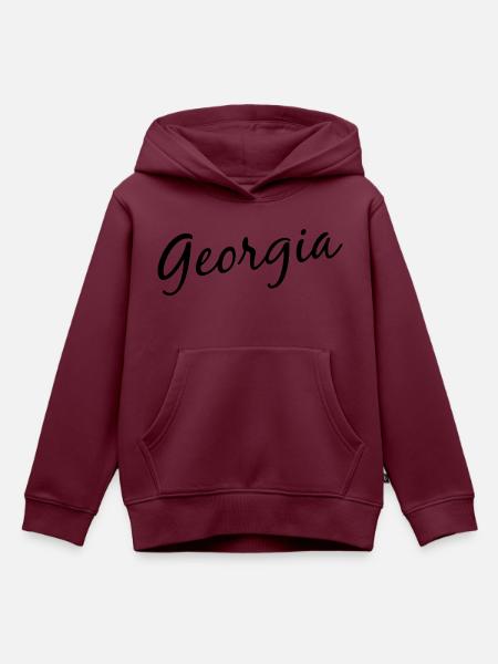 Georgien - Kinder Premium Organic Hoodie - Burgunderrot