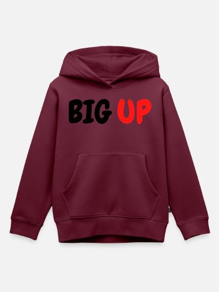 BIG UP - Kinder Premium Organic Hoodie - Burgunderrot