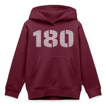 180 einhundertachtzig Darts Dart Triple 20 Maximum - Kinder Premium Organic Hoodie - Burgunderrot - Vorne - AI Model Kid Female (0cm)