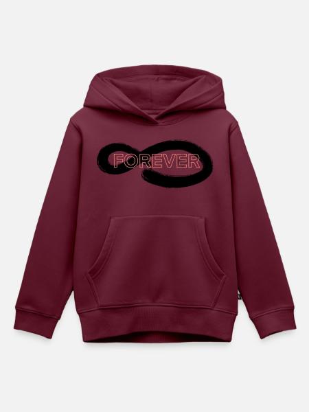 Forever - Kinder Premium Organic Hoodie - Burgunderrot