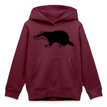 Dachs - Kinder Premium Organic Hoodie - Burgunderrot - Vorne - AI Model Kid Female (0cm)