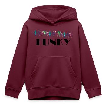 unkonventionell funky - Kinder Premium Organic Hoodie - Burgunderrot - Vorne - AI Model Kid Female (0cm)