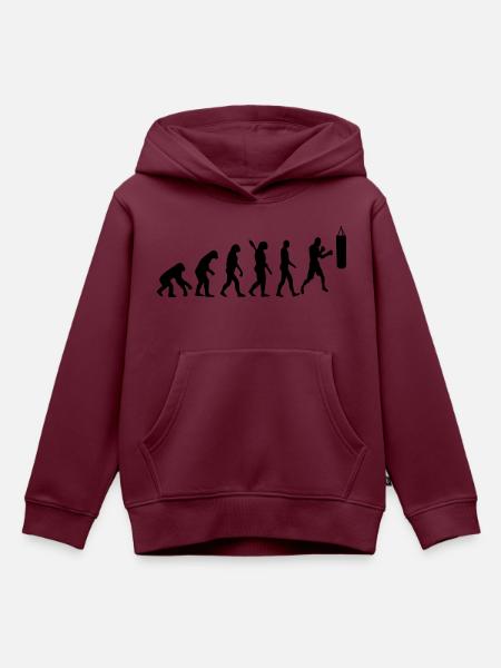 Boxing Fighting Muay Thai - Kinder Premium Organic Hoodie - Burgunderrot