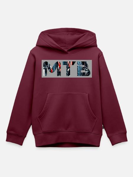 MTB - Kinder Premium Organic Hoodie - Burgunderrot